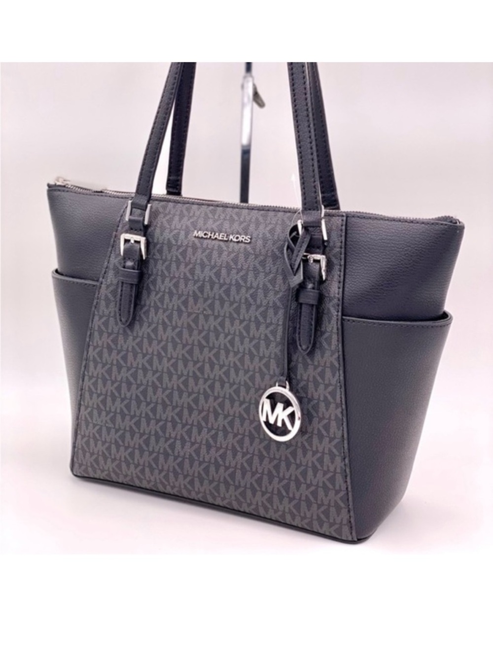 Michael Kors Charlotte Tote Shoulder Bag Black